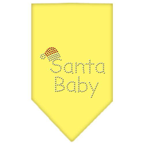 Santa Baby Rhinestone Bandana Yellow Small